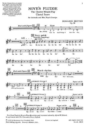 Britten: Noye's Fludde op. 59