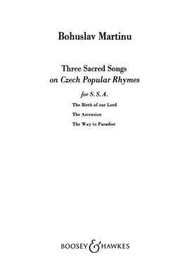 Martinů, B: Three Sacred Songs