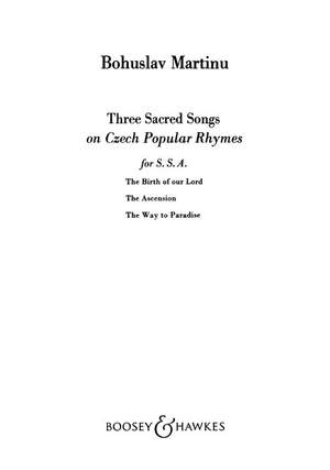 Martinů, B: Three Sacred Songs