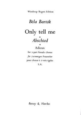 Bartók, B: Abschied OCTB 1670