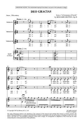 Britten: A Ceremony of Carols op. 28