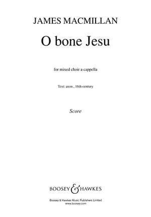 MacMillan, J: O bone Jesu