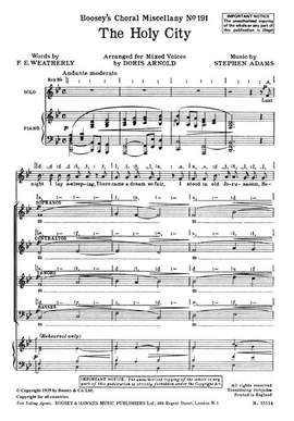 Adams, S: The Holy City B flat major No. 191