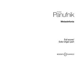 Panufnik, A: Metasinfonia