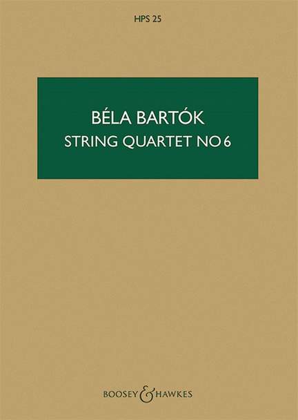 Bartók, B: String Quartet No. 6 HPS 25