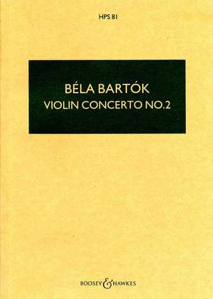 Bartók, B: Violin Concerto No. 2 HPS 81