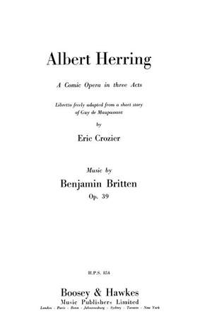 Britten: Albert Herring op. 39 HPS 854