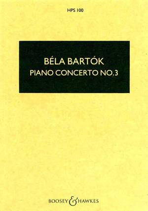 Bartók, B: Klavierkonzert Nr. 3 HPS 100