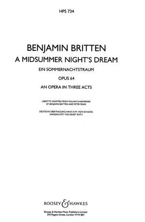 Britten: A Midsummer Night's Dream op. 64 HPS 734