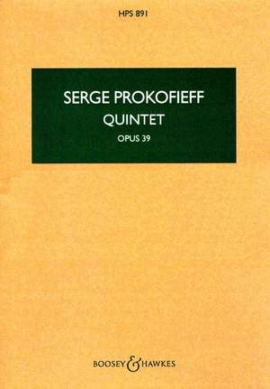 Prokofiev, S: Quintet op. 39 HPS 891