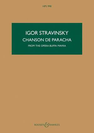 Stravinsky, I: Chanson de Parasha HPS 998