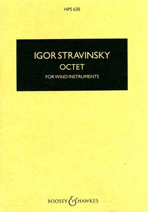 Stravinsky, I: Octet HPS 630