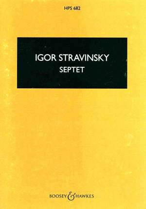 Stravinsky, I: Septet HPS 682