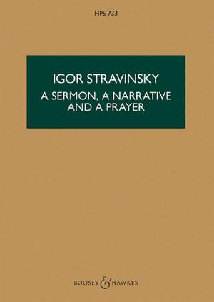 Stravinsky, I: A Sermon, a Narrative, and a Prayer HPS 733