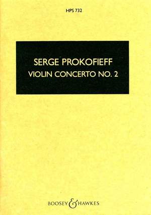 Prokofiev, S: Violin Concerto No. 2 G minor op. 63 HPS 732