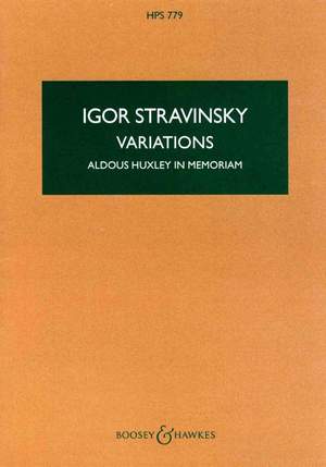 Stravinsky, I: Variations HPS 779