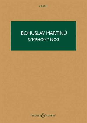 Martinů, B: Symphony No. 3 H 299 HPS 821