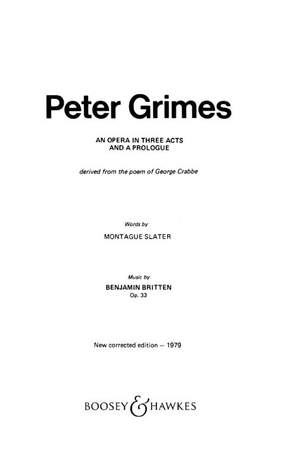 Britten: Peter Grimes op. 33