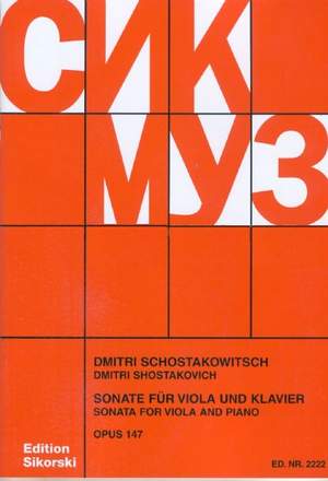 Shostakovich: Viola Sonata  in C Major op. 147