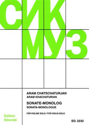 Khachaturian, A: Sonate-Monolog