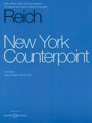 Reich, S: New York Counterpoint