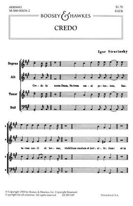 Stravinsky, I: Credo