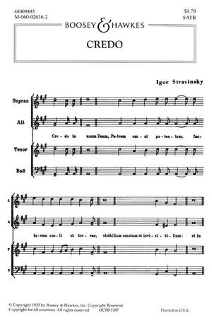 Stravinsky, I: Credo