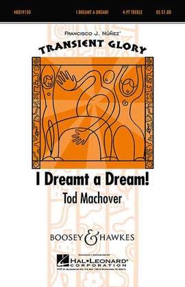 Machover, T: I dreamt a dream