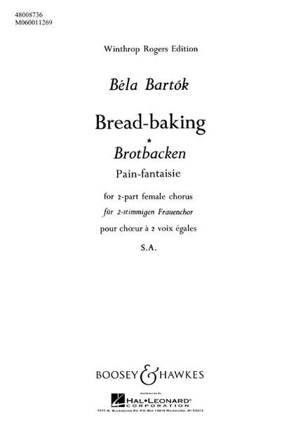 Bartók, B: Bread-baking OCTB 1669