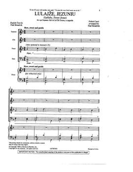 Brandvik, P: Lullaby, Sweet Jesus