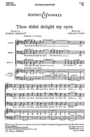 Finzi: Thou didst delight my eyes op. 32