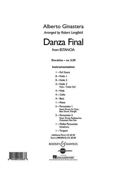 Ginastera, A: Danza Final