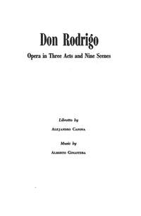 Ginastera, A: Don Rodrigo op. 31