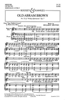 Britten: Friday Afternoons op. 7/12