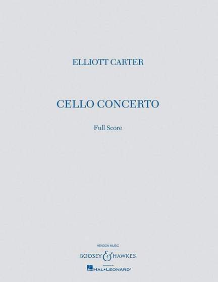 Carter, E: Cello Concerto