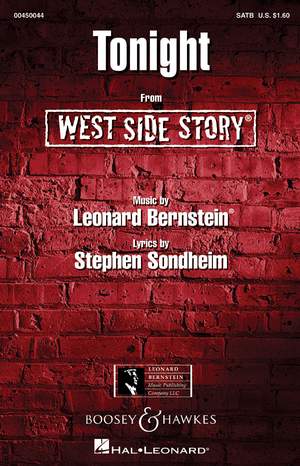 Bernstein L Tonight West Side Story Presto Music