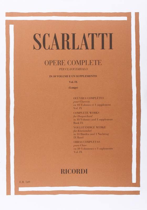 Scarlatti Sonate per clavicembalo 6巻 Scarlatti: Sonatas Vol.5: L201-L250 (Opere complete) | Presto Music