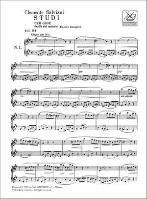 C. Salviani: Studi Per Oboe (Tratti Dal Metodo) Vol. III