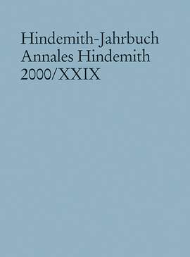 Hindemith-Jahrbuch Vol. XXIX