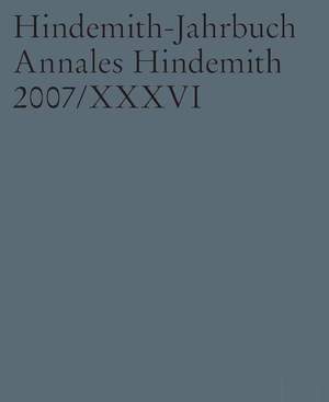 Hindemith-Jahrbuch Vol. 36