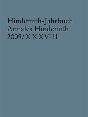 Hindemith-Jahrbuch Vol. 38