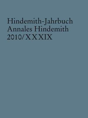 Hindemith-Jahrbuch Vol. 39
