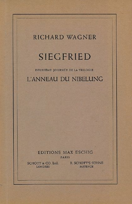 Wagner, R: Siegfried