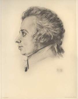 Mozart nach Zeichnung