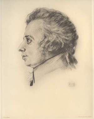 Mozart nach Zeichnung