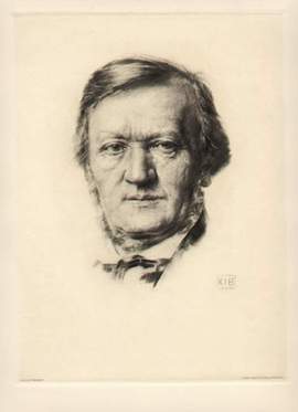 Wagner en face nach Zeichnung