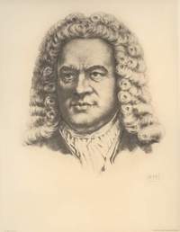 Bach, based on drawing by