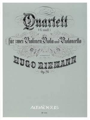 Riemann, H: Quartett in g-Moll G minor op. 26
