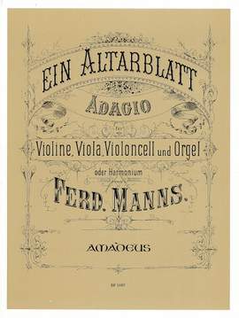 Manns, F: Ein Altarblatt Op.27