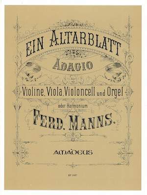 Manns, F: Ein Altarblatt Op.27